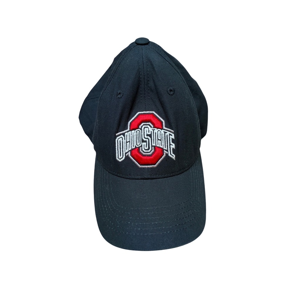 Ohio State Buckeyes OSU Black Adjustable Baseball Cap‎ Hat One Size